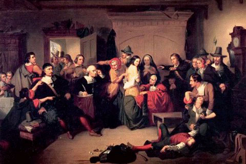 Salem witch trials: in Salem, Massachusetts, Province of Massachusetts Bay five people, one woman and four men, including a clergyman, are executed after being convicted of witchcraft