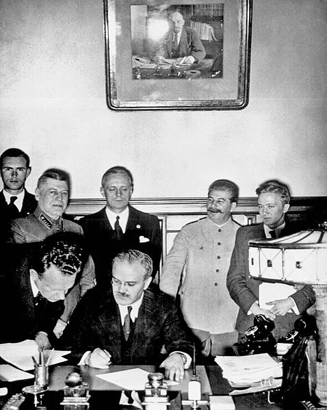 World War II: Molotov-Ribbentrop_Pact; Germany and Soviet Union thew sign a non-aggression treaty, the Molotov-Ribbentrop Pact.