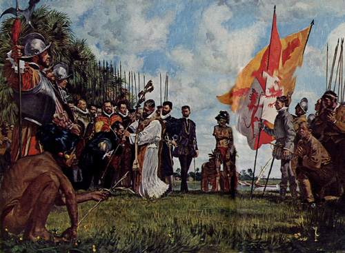 Pedro Menéndez de Avilés sights land near St. Augustine, Florida and founds the oldest continuously occupied European-established city in the continental United States