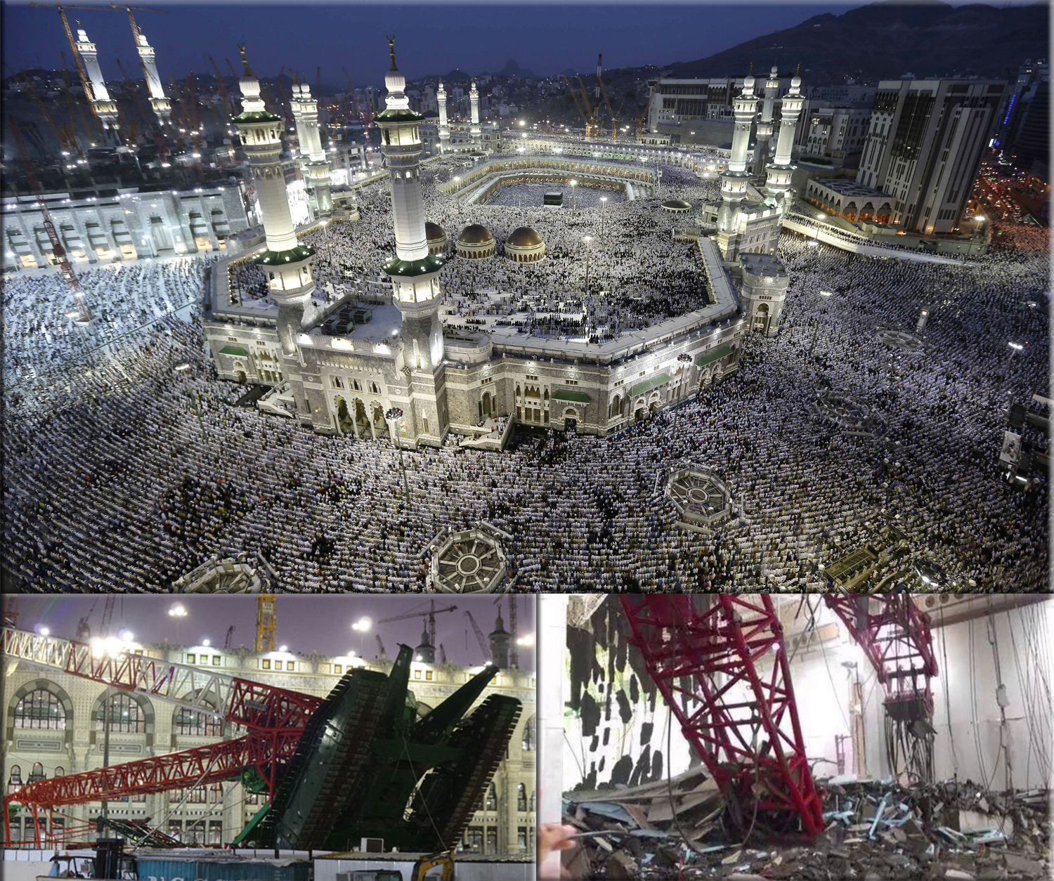 Mecca crane collapse: A crane collapses onto the Masjid al-Haram mosque in Saudi Arabia, killing 111 people and injuring 394 others.