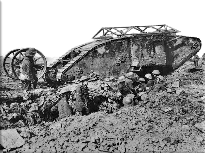 World War I: Battle of the Somme; Tanks are used for the first time in battle