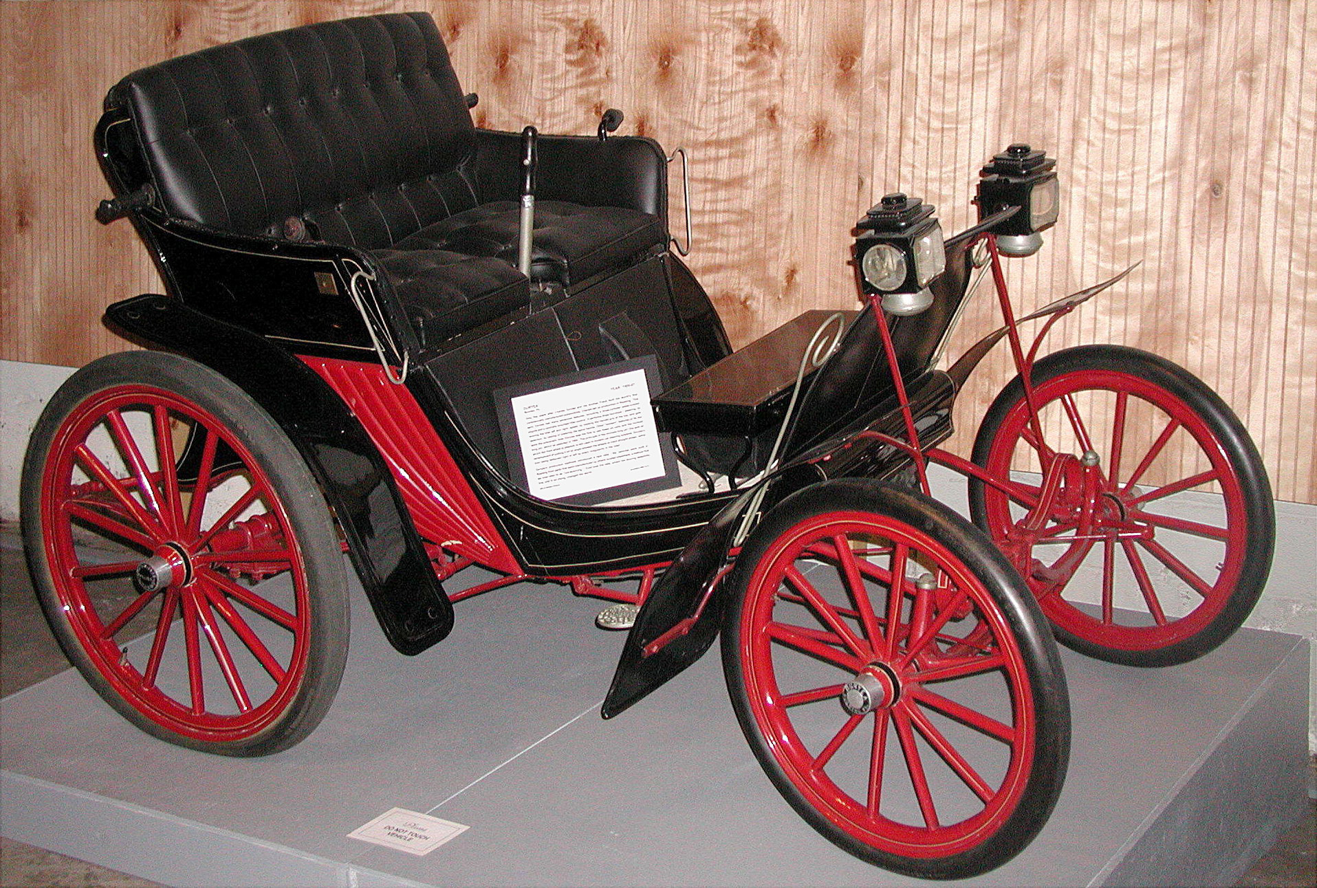 Charles Duryea and his brother road-test the first American-made gasoline-powered automobile