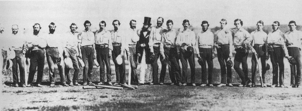 Knickerbockers Baseball Club, the first baseball team to play under the modern rules, is founded in New York