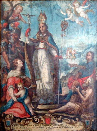 On a voyage preaching the gospel, Saint Fermin of Pamplona is beheaded in Amiens, France
