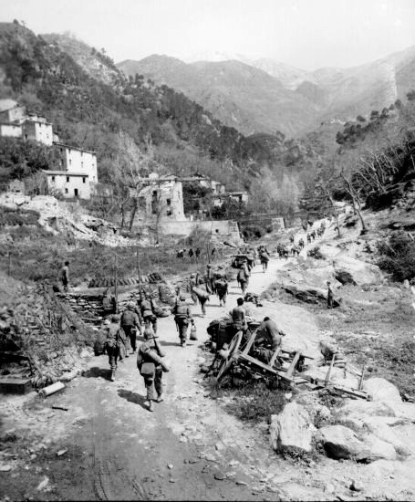 World War II: Central front of the Gothic Line Brazilian troops control the Serchio valley region after ten days of fighting
