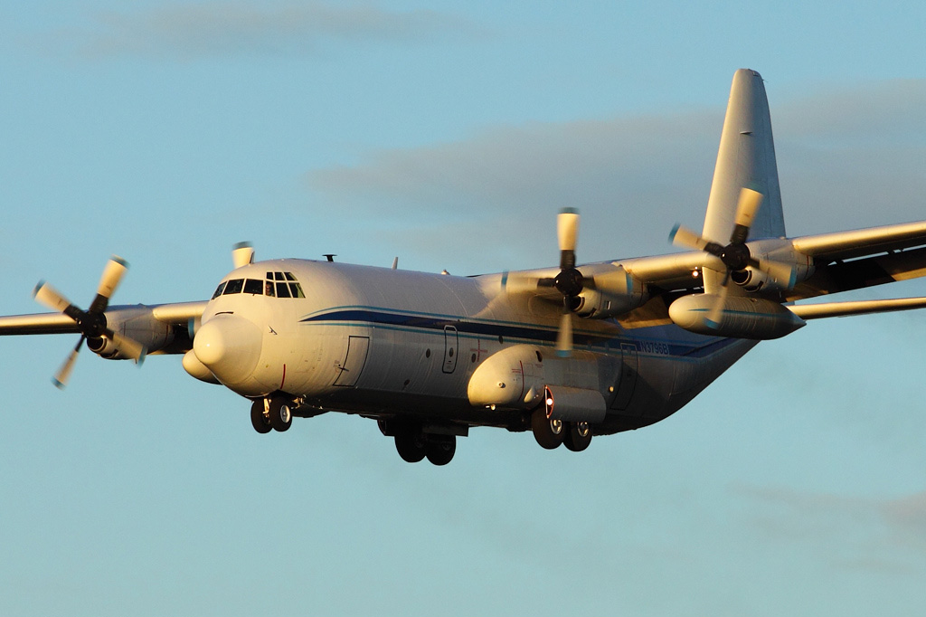 Lockheed L-100, the civilian version of the C-130 Hercules, is introduced