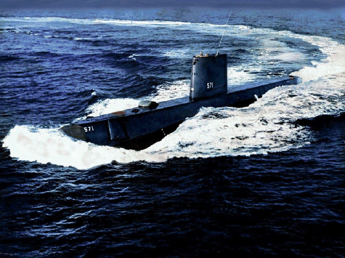 The U.S. Navy submarine USS Nautilus is commissioned as the world's first nuclear reactor powered vessel