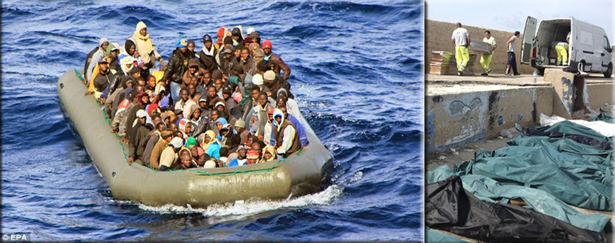 2013 Lampedusa migrant shipwreck: At least 134 migrants are killed when their boat sinks near the Italian island of Lampedusa.
