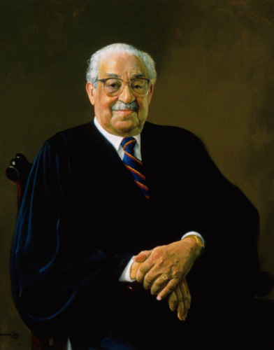 Thurgood Marshall is sworn in as the first African-American justice of United States Supreme Court