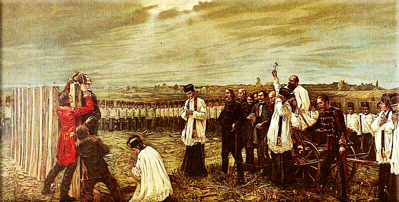 13 Martyrs of Arad are executed after the Hungarian war of independence