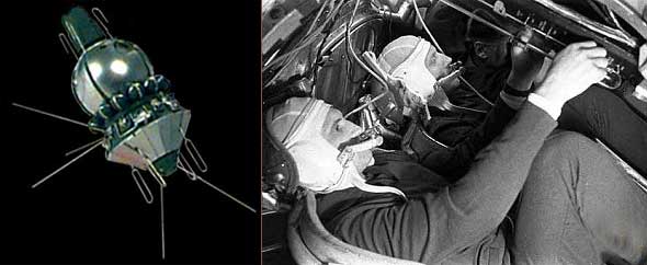 Soviet Union launches Voskhod 1 into Earth orbit as the first spacecraft with a multi-person crew and the first flight without space suits