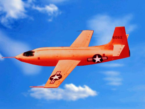 Captain Chuck Yeager of the U.S. Air Force flies a Bell X-1 rocket-powered experimental aircraft, the Glamorous Glennis, faster than the speed of sound - over the high desert of Southern California - and becomes the first pilot and the first airplane to do so in level flight