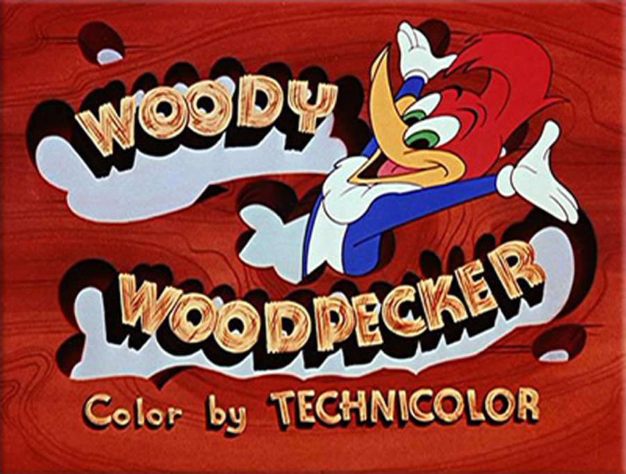 Woody Woodpecker, from the opening title sequence for the 1951 short Puny Express. This logo sequence was used on many Woody cartoons of the time.