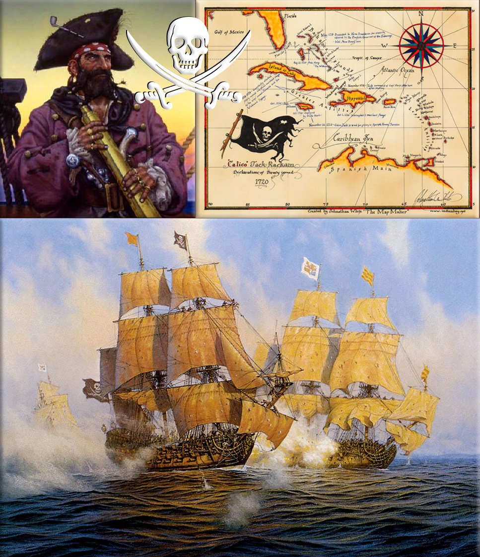 Caribbean pirate Calico Jack is captured by the Royal Navy
