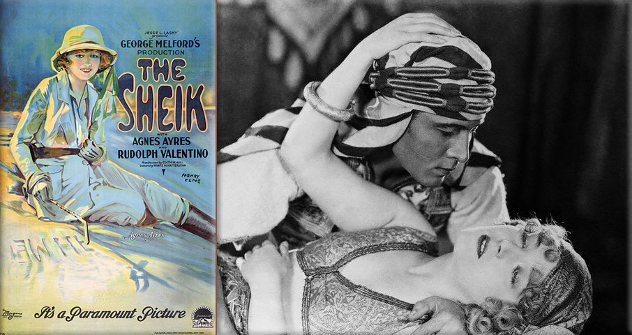 George Melford's silent film, The Sheik, starring Rudolph Valentino, premiers