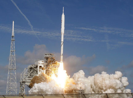 Constellation program: Ares I-X mission; NASA successfully launches the Ares I-X mission, the only rocket launch for its later-cancelled