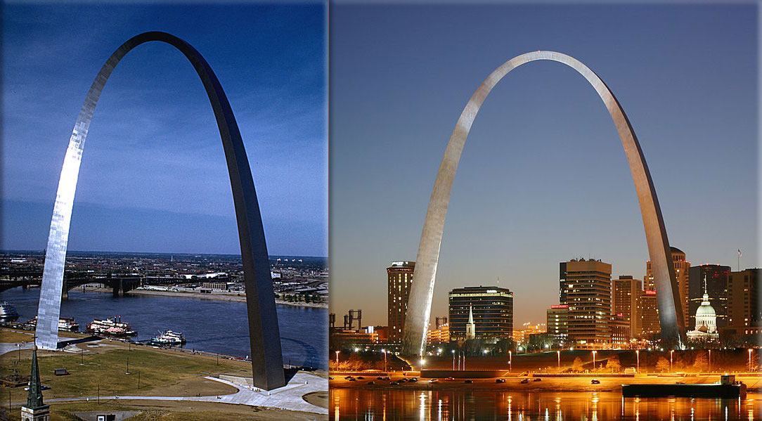Saint Louis Arch construction is completed