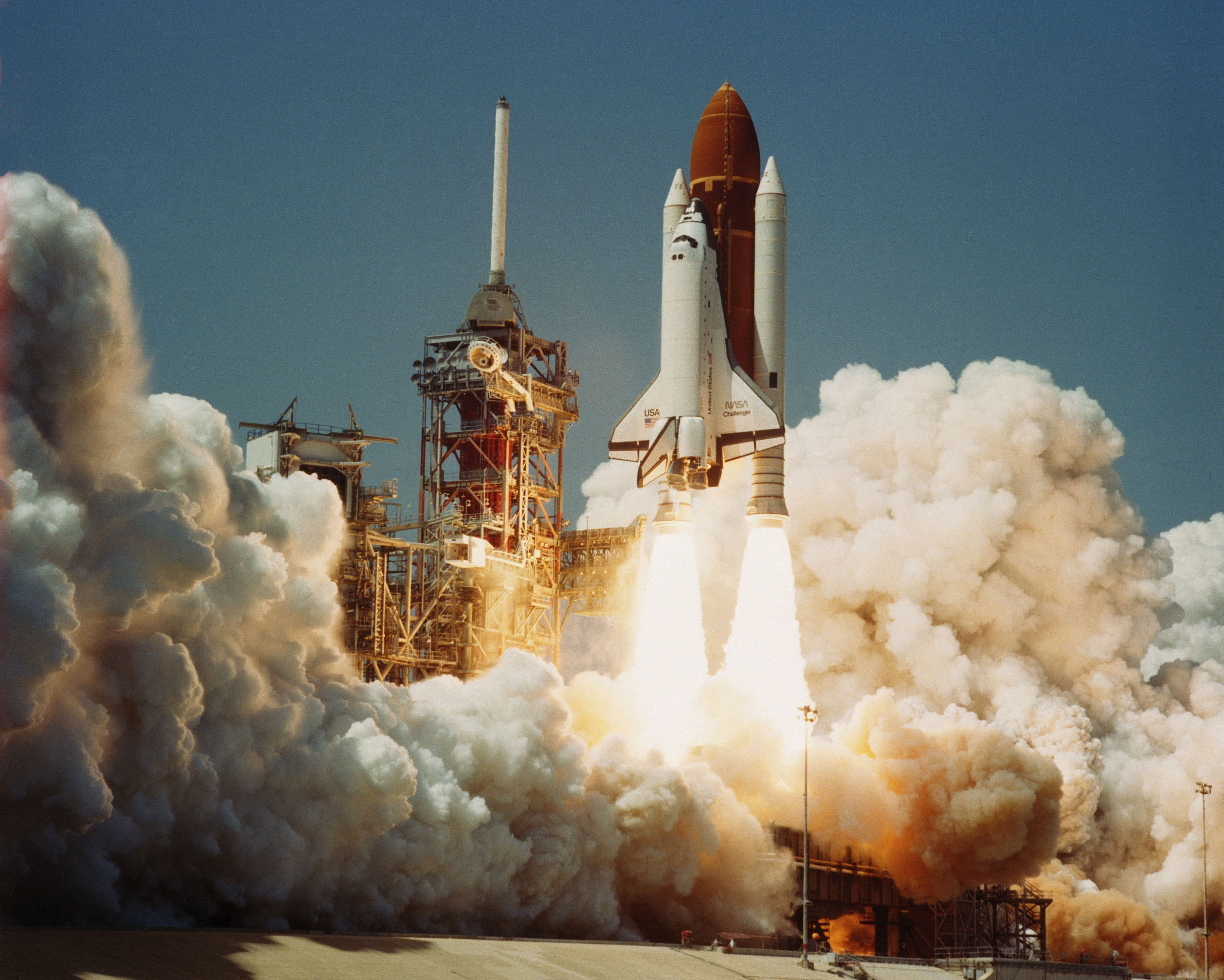 NASA's Space Shuttle Challenger lifts off for mission STS-61-A, its final successful mission
