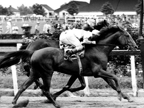 Seabiscuit defeats War Admiral in an upset victory during a match race deemed 'the match of the century' in horse racing