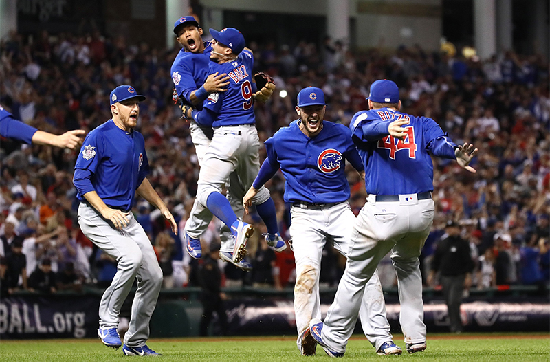 Chicago Cubs defeat the Cleveland Indians in the World Series, ending the longest Major League Baseball championship drought at 108 years.