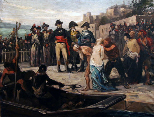 French Revolution: Ninety anti-republican Catholic priests are executed by drowning at Nantes