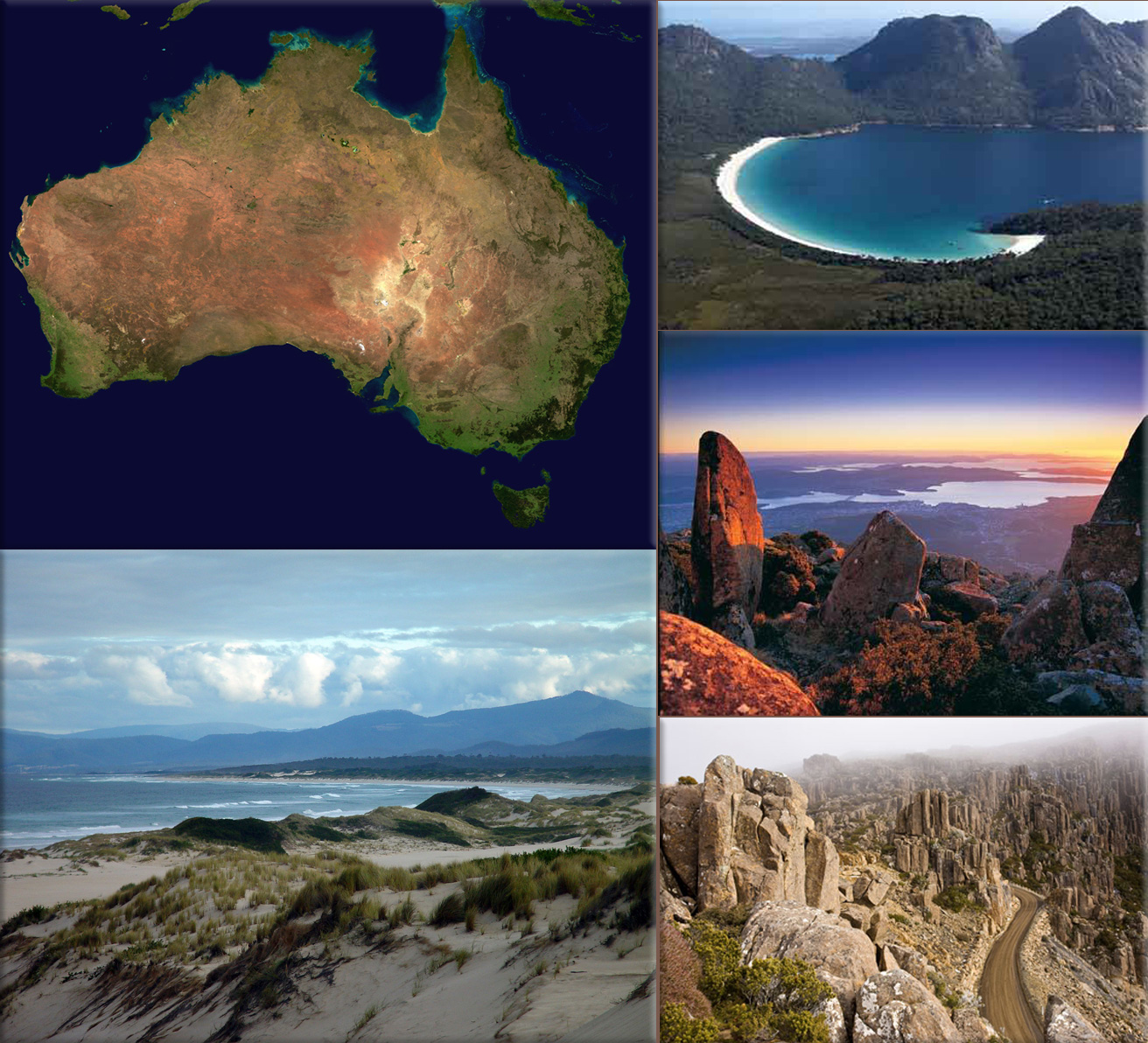 Tasmania Collage: Van Diemen's Land was the original name used by most Europeans for the island of Tasmania, now part of Australia