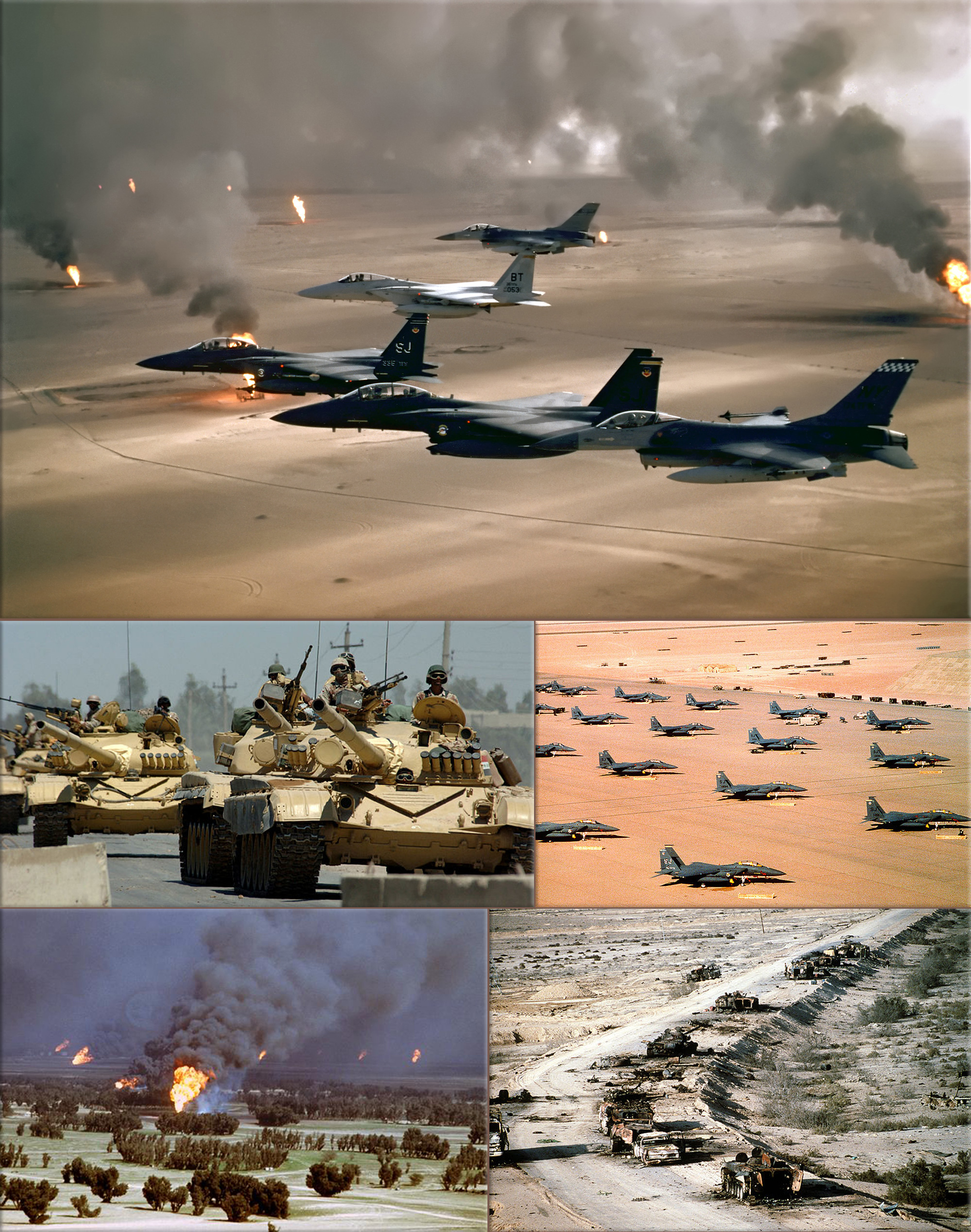 Iraq War: The Persian Gulf War (2 August 1990 – 28 February 1991), codenamed Operation Desert Storm (17 January 1991 – 28 February 1991) commonly referred to as simply the Gulf War, was a war waged by a UN-authorized coalition force from 34 nations led by the United States, against Iraq in response to Iraq's invasion and annexation of Kuwait