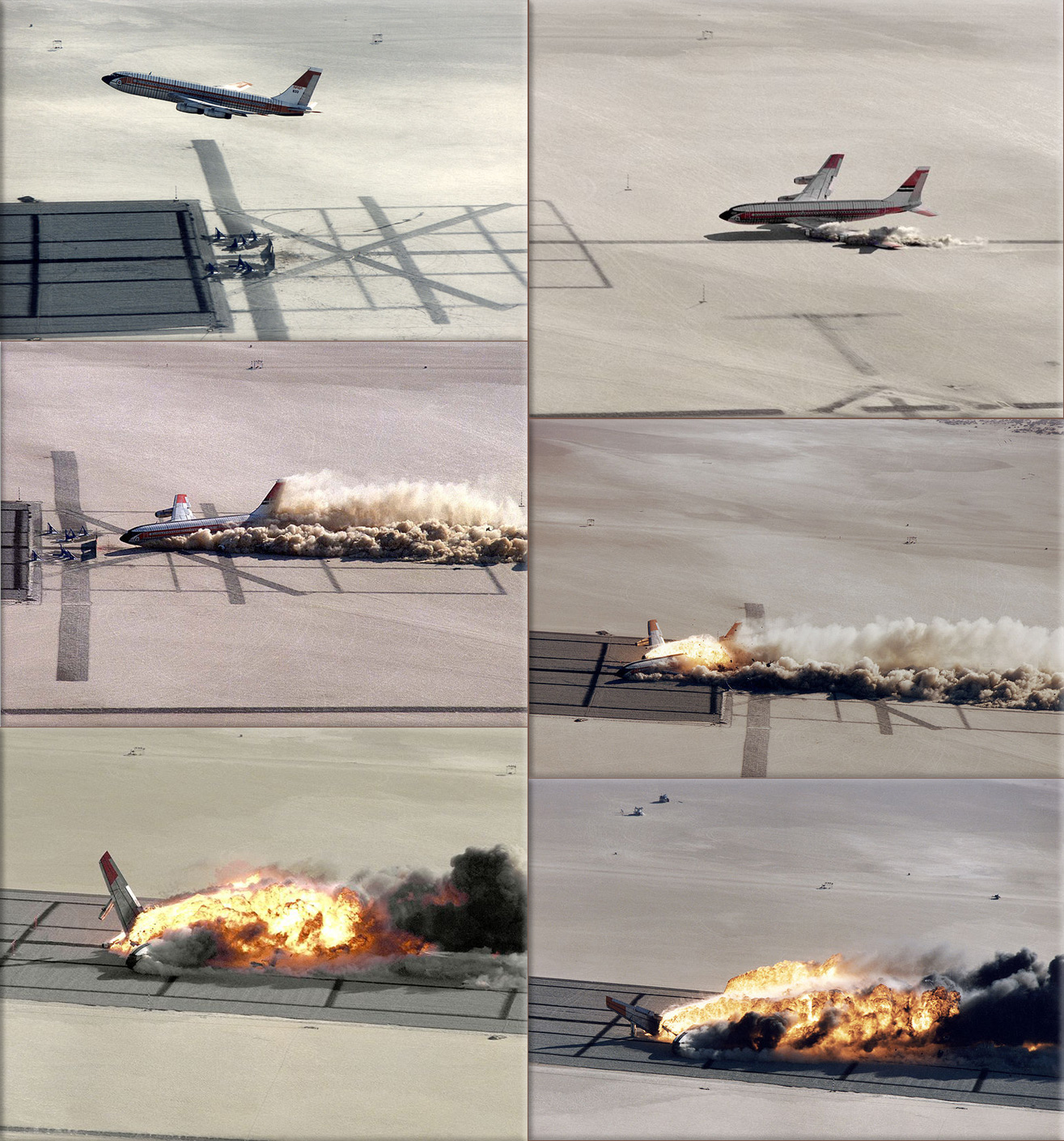 NASA conducts the Controlled Impact Demonstration, wherein an airliner was deliberately crashed in order to test technologies and gather data to help improve survivability of airplane crashes