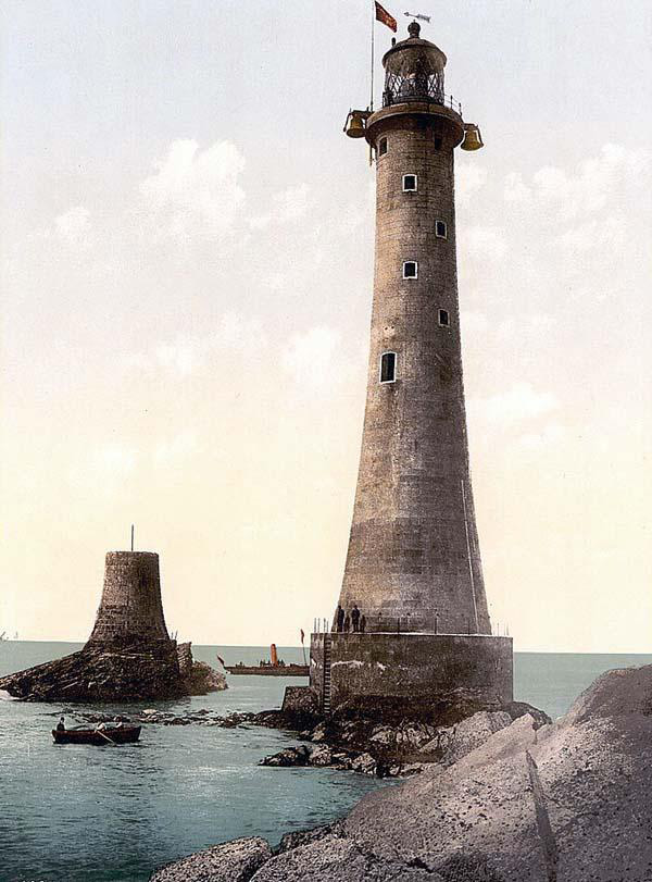 The second Eddystone Lighthouse is destroyed by fire