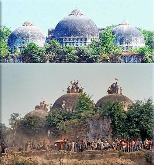 The Babri Mosque in Ayodhya, India is demolished, leading to widespread riots causing the death of over 1500 people