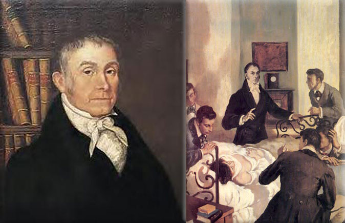 Doctor Ephraim McDowell performed the first ovariotomy, removing a 22 pound tumor, credit Museum of Surgical Science