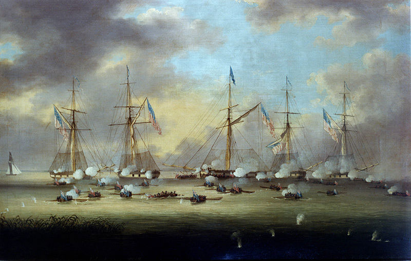 War of 1812: Battle of Lake Borgne, by Thomas Lyle Hornbrook