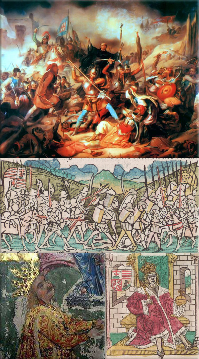Ottoman–Hungarian Wars - Battle of Nándorfehérvár (now Belgrade, Serbia), Anachronistic painting from the 19th century; Battle of Baia; Stephen the Great; Matthias Corvinus