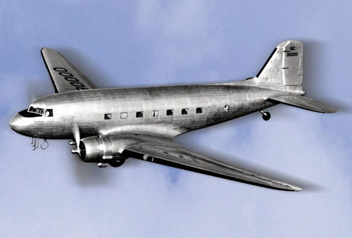 Douglas DC-3: In the late 1930s, the Douglas DC-3 passenger airplane was the most popular plane in the sky. It became one of the best-selling commercial airframes ever. More than 10,600 were produced. One version, the Douglas Sleeper Transport, had bunk beds like a train sleeper car (The military version was called the C-47 Skytrain), credit Boeing