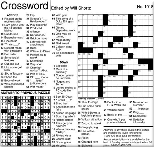 Arthur Wynne's 'word-cross', the first crossword puzzle, is published in the New York World