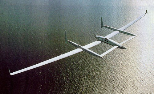 Voyager, piloted by Dick Rutan and Jeana Yeager, lands at Edwards Air Force Base in California becoming the first aircraft to fly non-stop around the world without aerial or ground refueling, credit Air Racing History