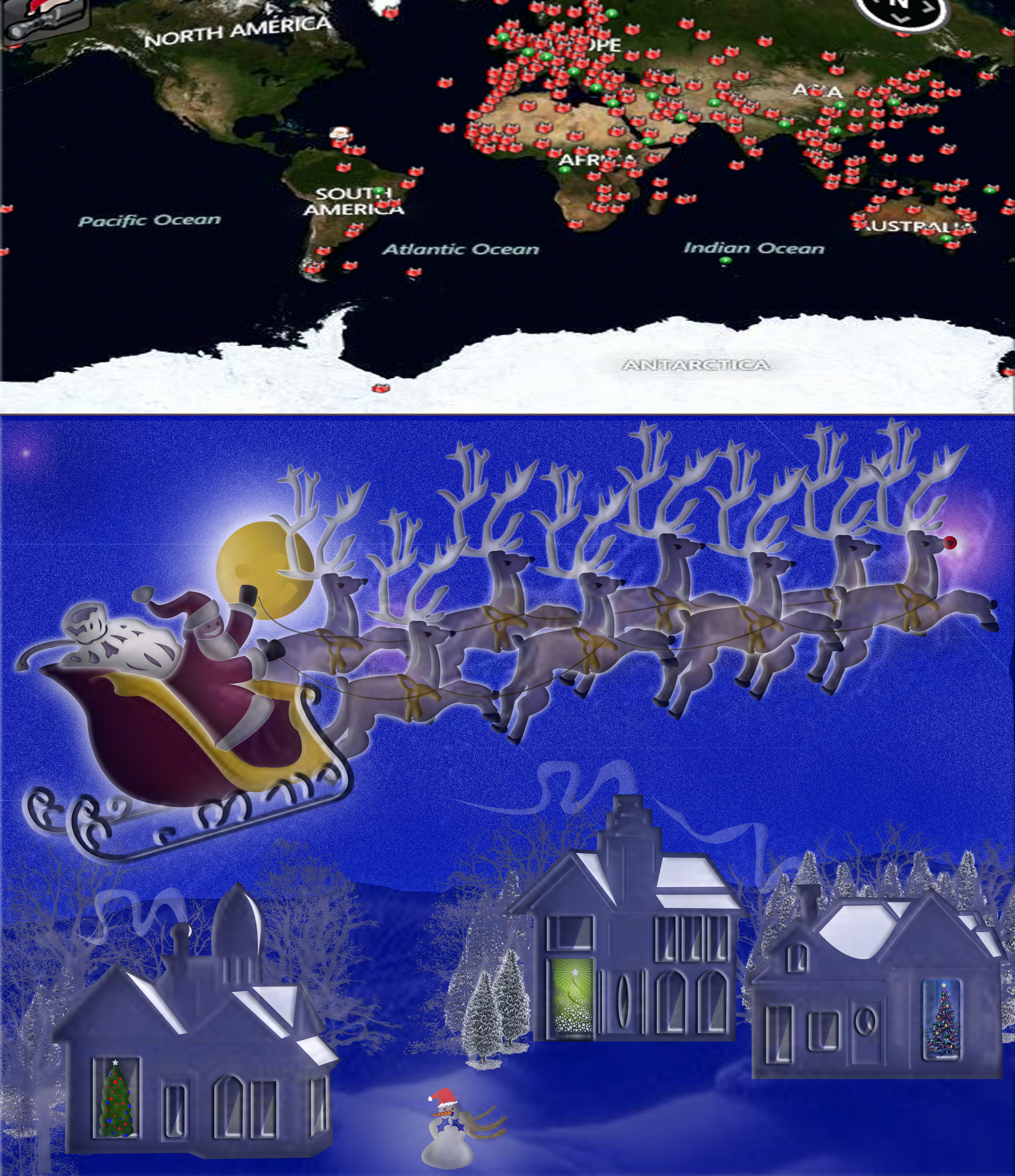 Tracking Santa thanks to Norad and Google Earth
