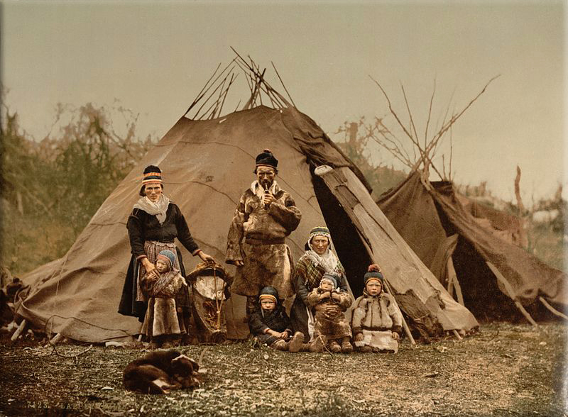 A Sami (Lapp) family in Norway around 1900.