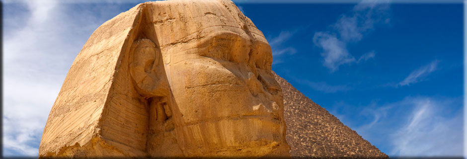 Middle East - Great Sphinx of Giza - Pyramid of Khafre, Egypt